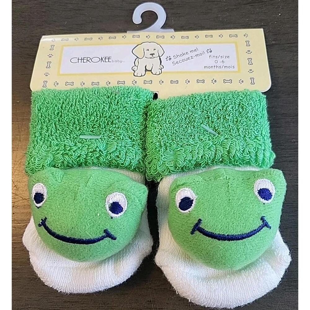 Baby Socks With FROGS (0-6 Month) CHEROKEE Baby - NEW